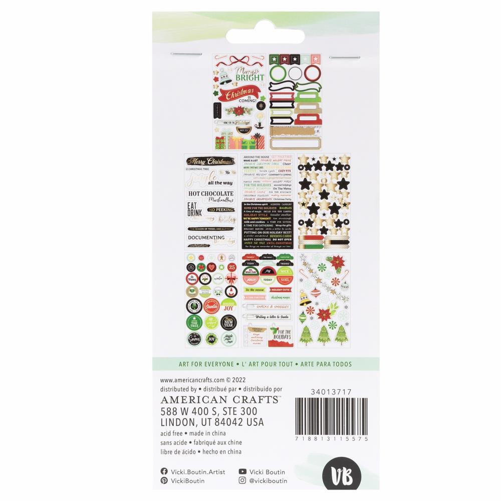 Vicki Boutin 'Evergreen & Holly' sticker book