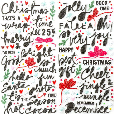 49 and Market 'Mistletoe & Memories' puffy word stickers