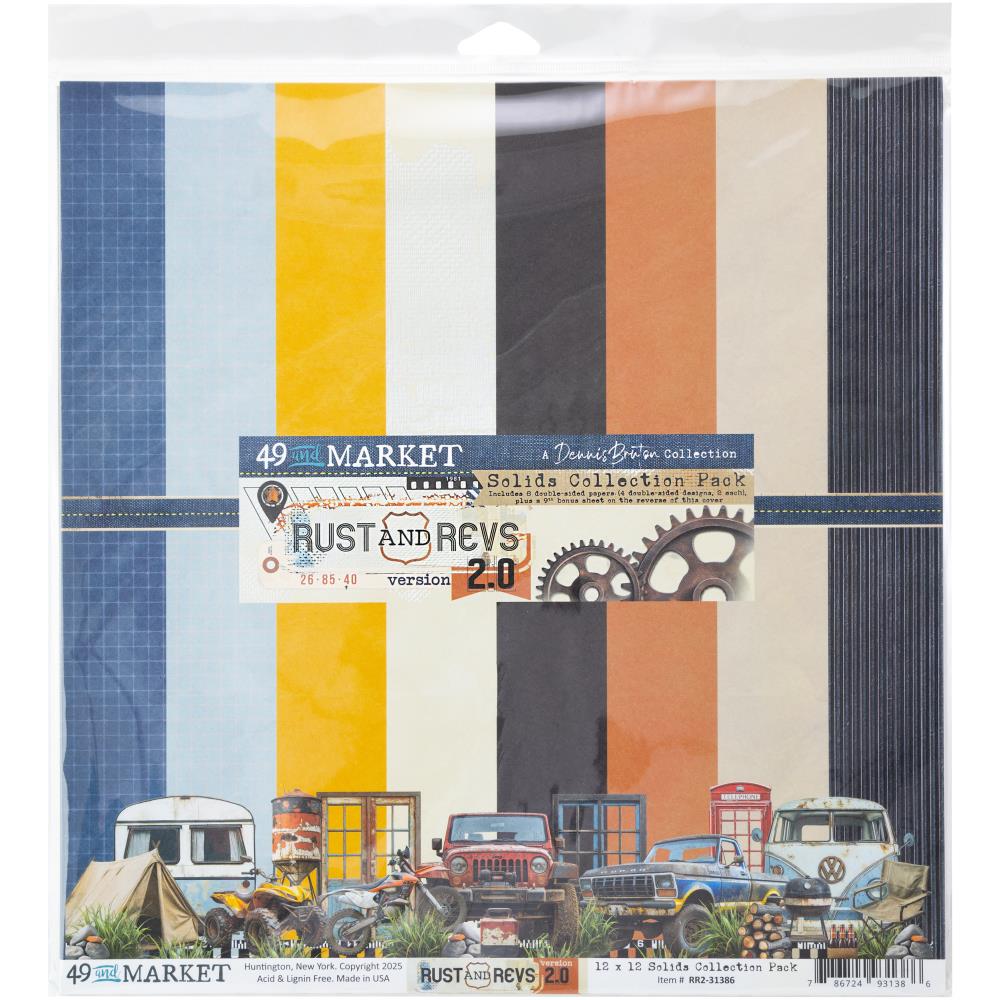 49 and Market 'Rust and Revs 02' solids collection pack