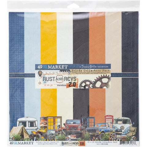 49 and Market 'Rust and Revs 02' solids collection pack