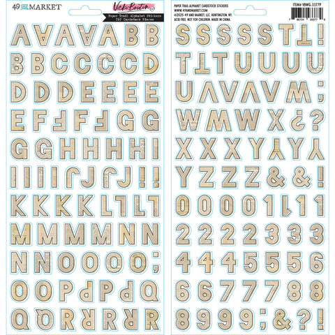 49 and Market 'Curiousities in Willow Grove' alphabet stickers
