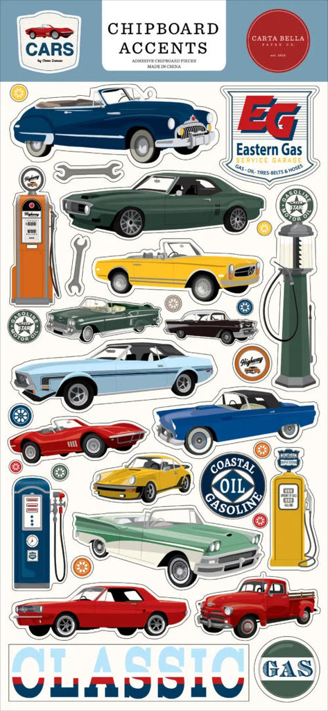 Carta Bella 'Cars' chipboard accents