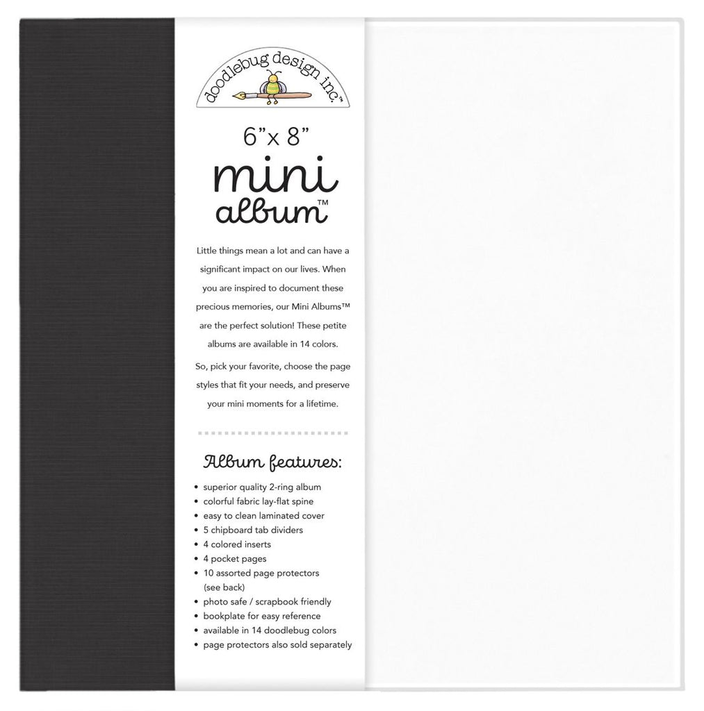 Doodlebug 6x8 mini album - beetle black