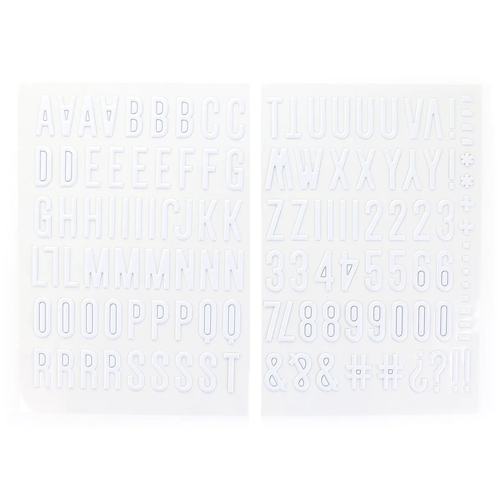 Elle's Studio large white puffy alphabet stickers