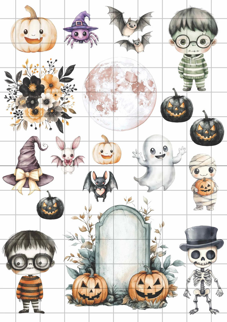 BeeArty A4 cut-apart sheet - goulish