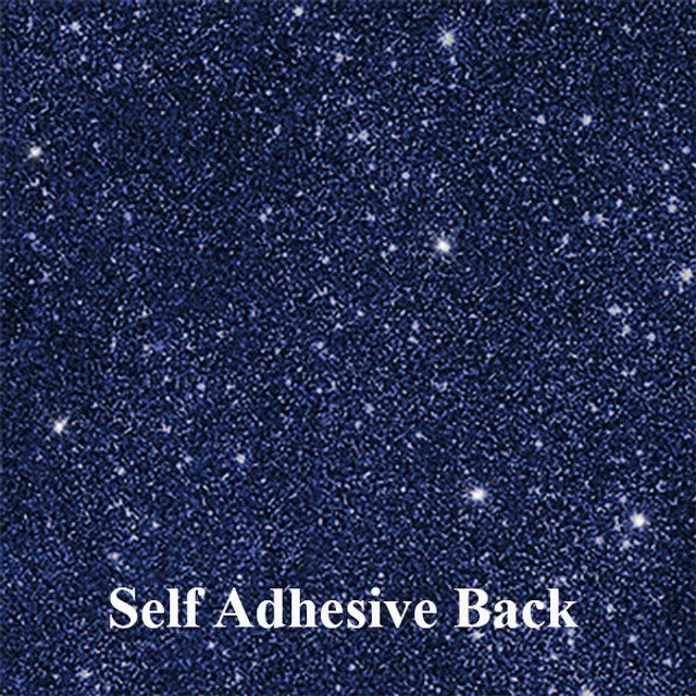 Downunder Direct self adhesive back dark blue glitter cardstock (12x12in)