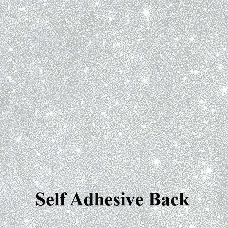Downunder Direct self adhesive back white glitter cardstock (12x12in)