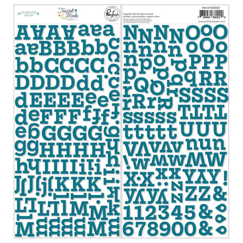 PinkFresh Studio ‘Tourist Mode’ puffy alphabet stickers