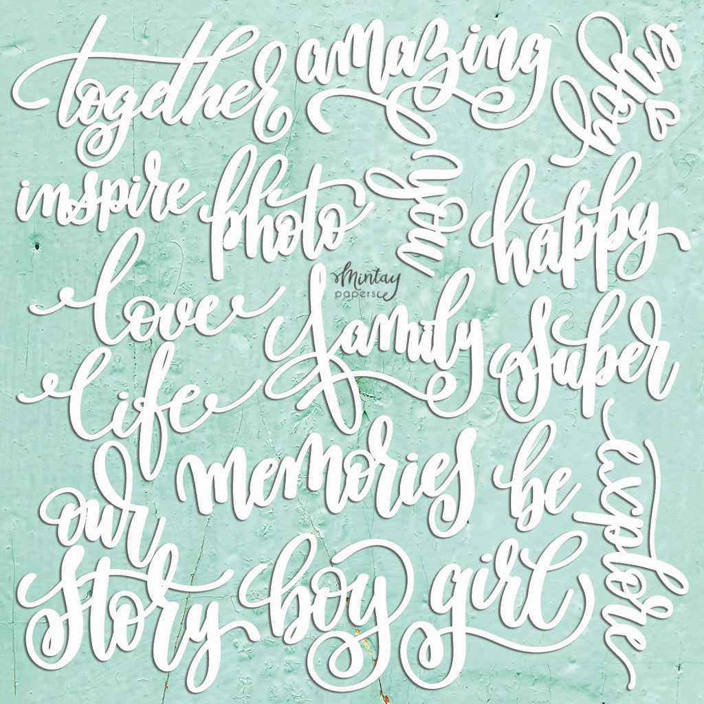 Mintay papers chippies word set 2 D6