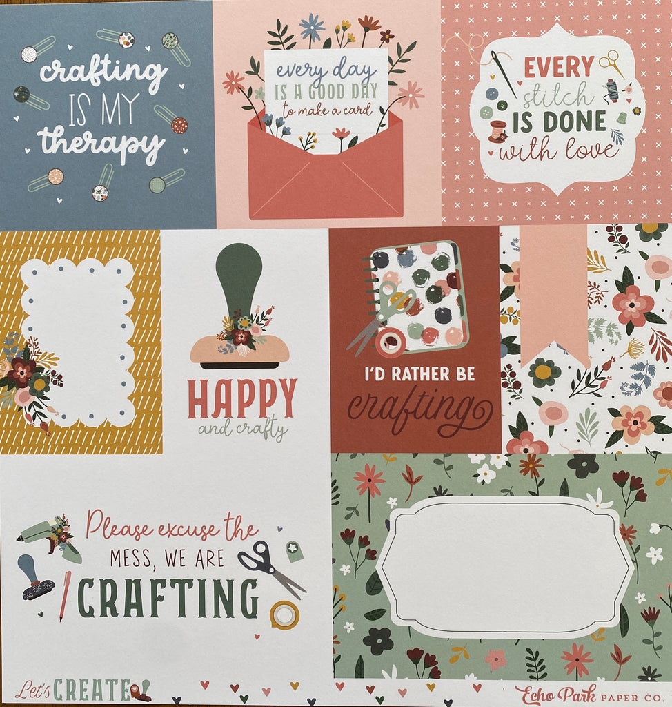 Echo Park ‘Let’s Create’ Multi journaling cards ds pp