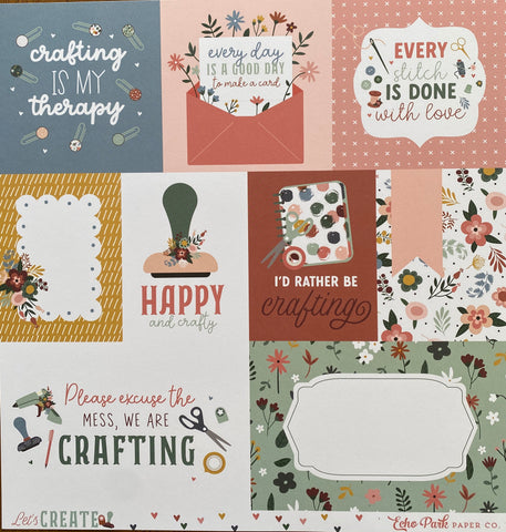 Echo Park ‘Let’s Create’ Multi journaling cards ds pp