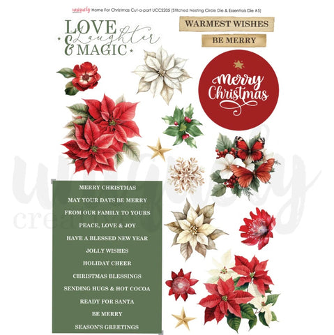 Uniquely Creative ‘Home for Christmas’ cut-a-part sheet