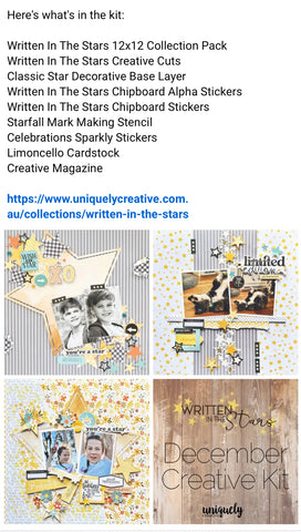 Uniquely Creative December ‘Written in the stars’ creative kit