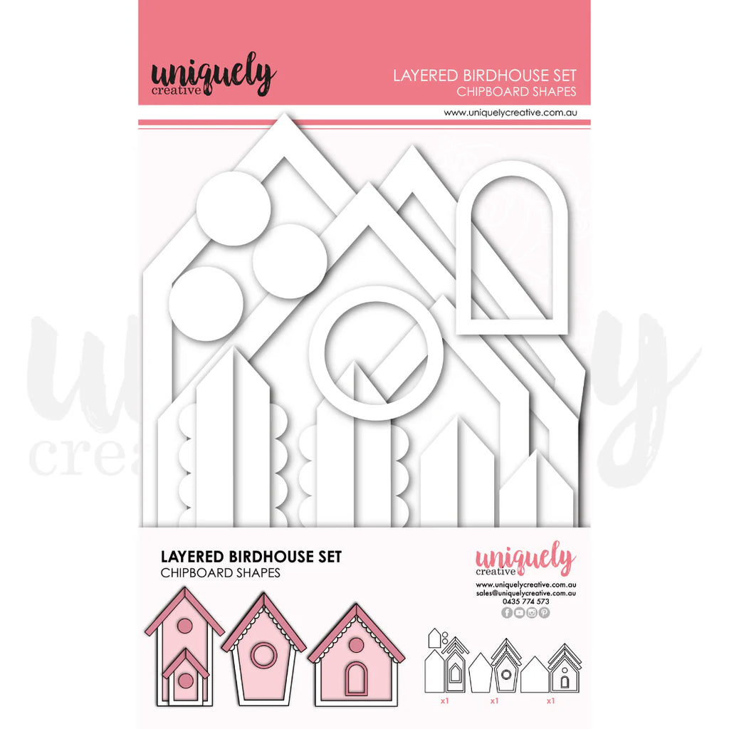 Uniquely Creative layered birdhouse set