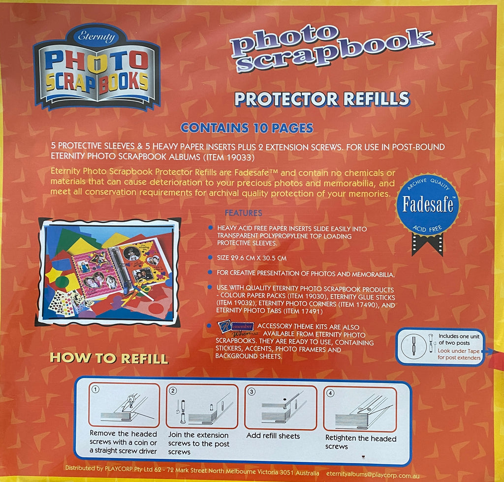 Eternity 12x12 post bound refill protectors