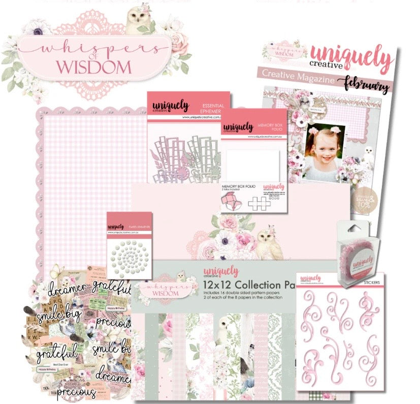 Uniquely Creative ‘Whispers of Wisdom’ February kit