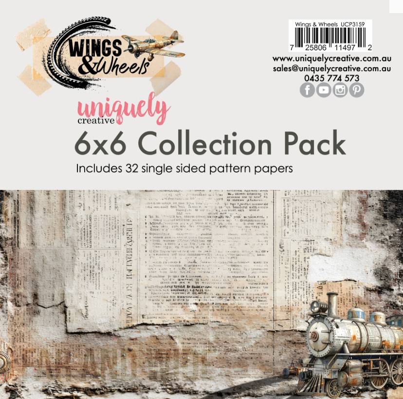 Uniquely Creative ‘Wings & Wheels’ 6x6 collection pack