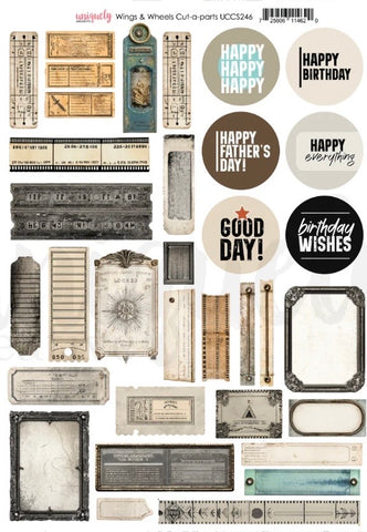 Uniquely Creative ‘Wings & Wheels’ cut-apart sheet