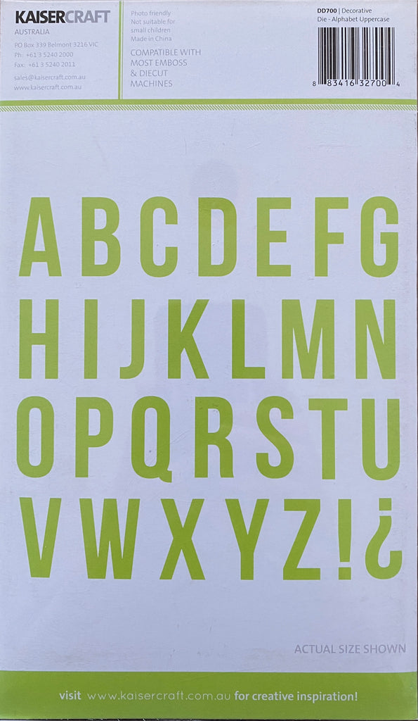 Kaisercraft alphabet die (uppercase)