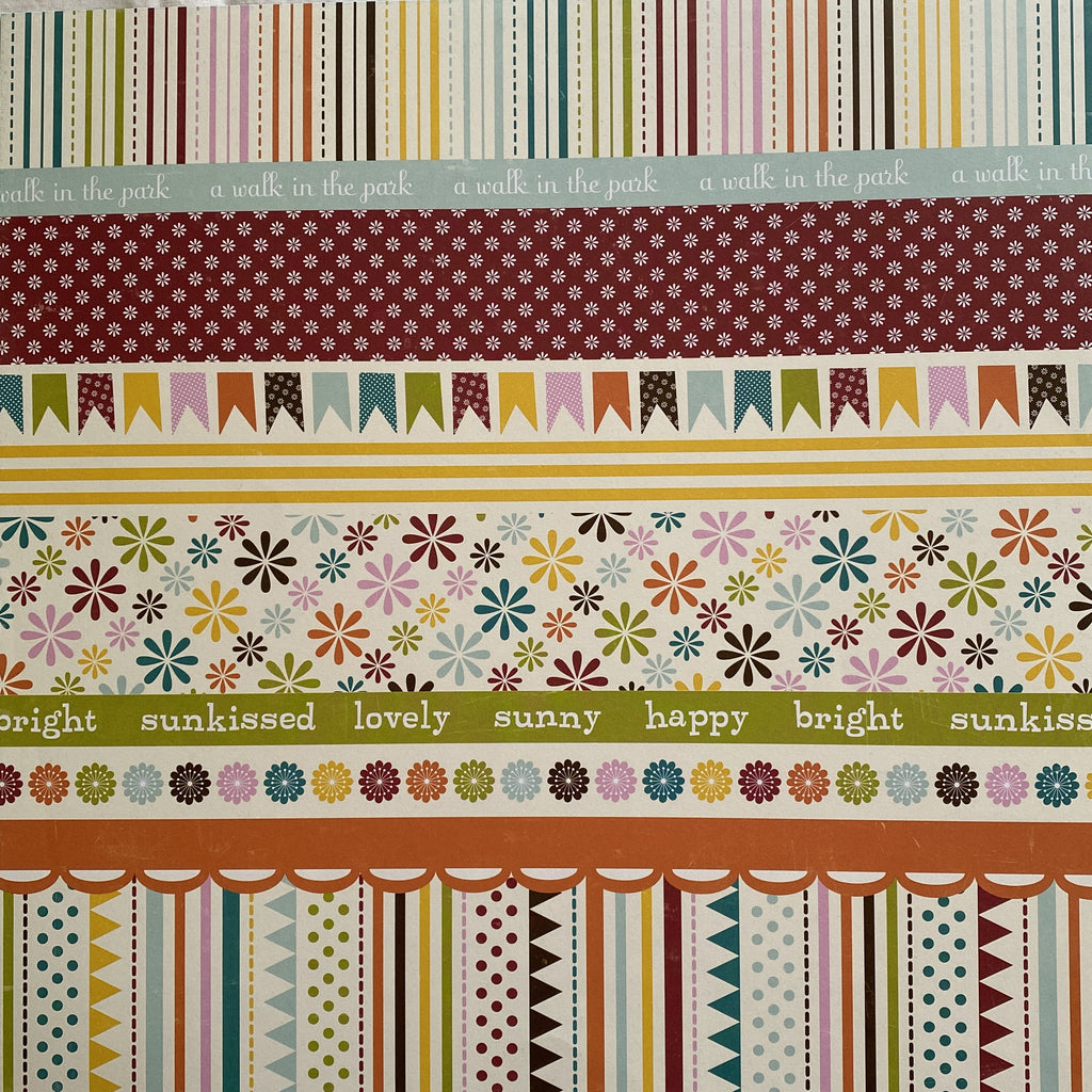 Echo Park 'A walk in the park' blissful day border ds patterned paper