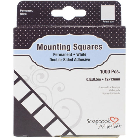 Scrapbook Adhesives permanent white mounting squares (1000)