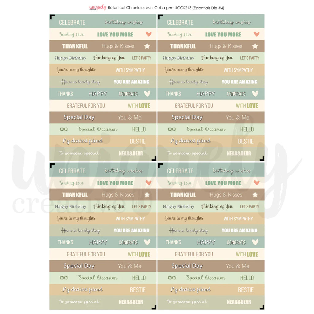 Uniquely Creative 'Botanical Chronicles' mini cut-a-part sheet