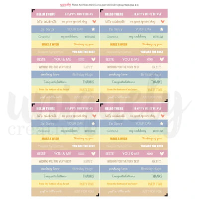 Uniquely Creative 'Floral Archives' mini cut-a-part sheet