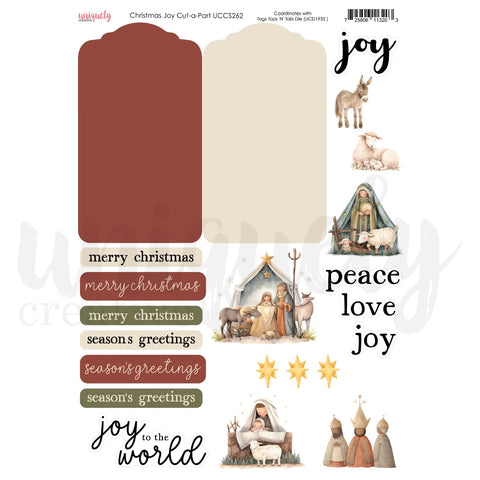 Uniquely Creative 'Christmas Joy' cut-a-part sheet