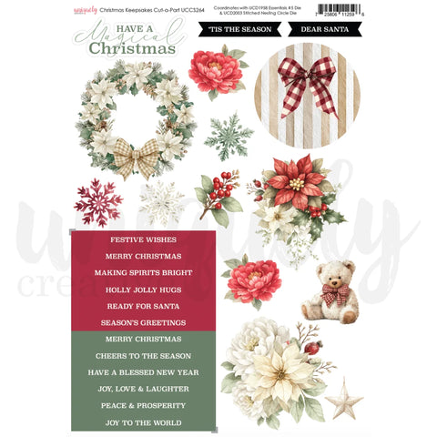 Uniquely Creative 'Christmas Keepsakes' cut-a-part sheet