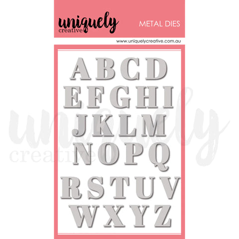Uniquely Creative serif uppercase alpha die