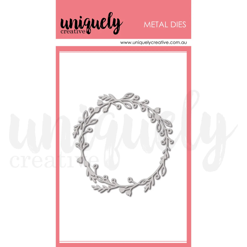 Uniquely Creative' Delighted Curiosities' leafy wreath die