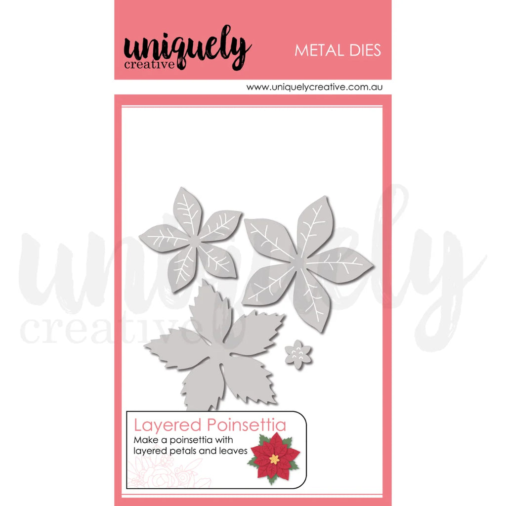 Uniquely Creative 'Christmas Keepsakes' layered poinsettia die