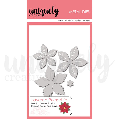 Uniquely Creative 'Christmas Keepsakes' layered poinsettia die