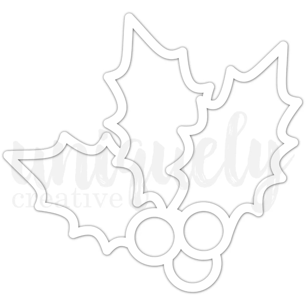Uniquely Creative 'Christmas Keepsakes' holly overlay