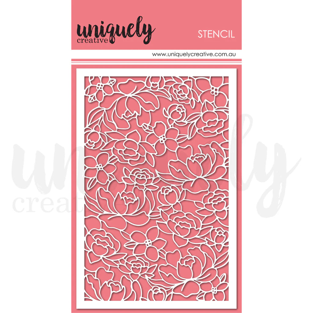 Uniquely Creative Floral Whispers stencil