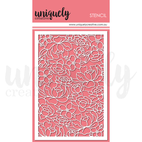 Uniquely Creative Floral Whispers stencil