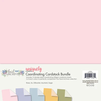 Uniquely Creative 'Floral Archives' cardstock bundle