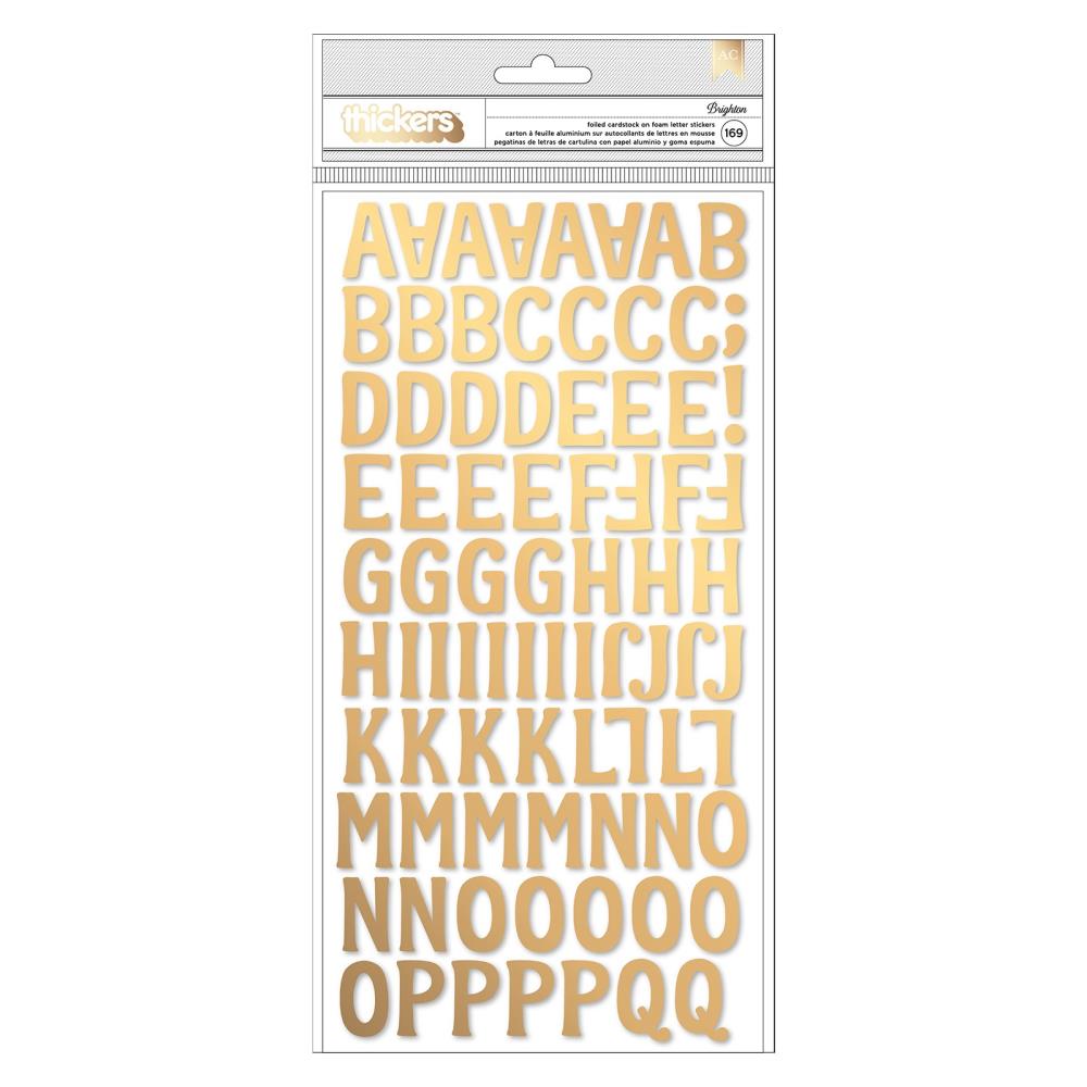 Bo Bunny 'Brighton' gold foam alphabet stickers