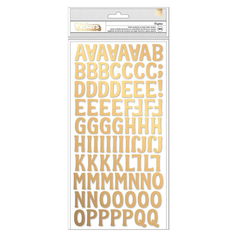 Bo Bunny 'Brighton' gold foam alphabet stickers
