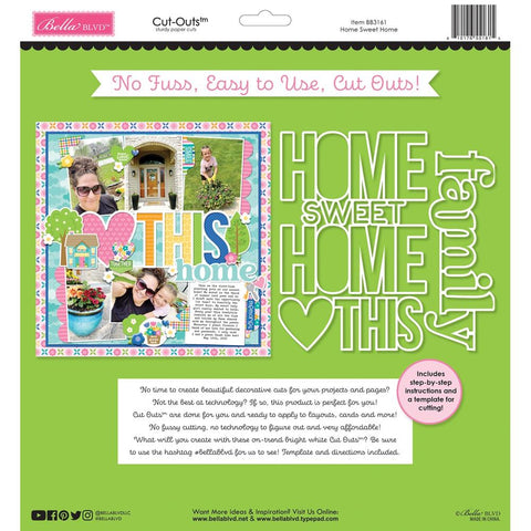 Bella Blvd 'Home sweet Home' cut outs