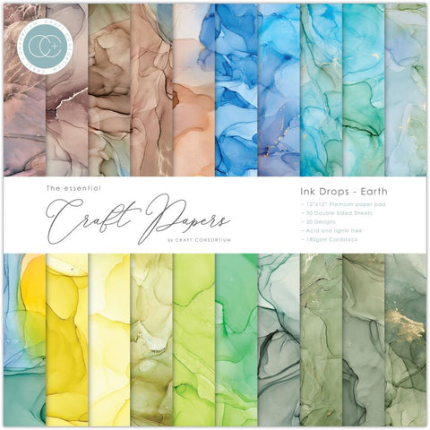 Craft Consortium 'Ink Drops - earth' paper pad