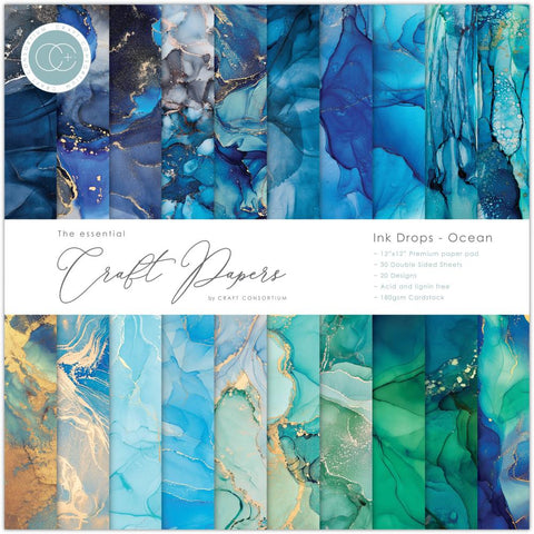Craft Consortium 'Ink Drops - ocean' paper pad