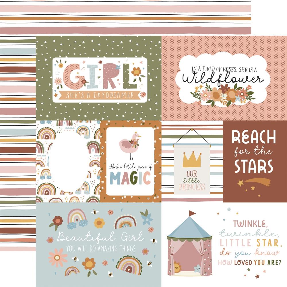 Echo Park 'Dream big little girl' multi journaling cards ds pp