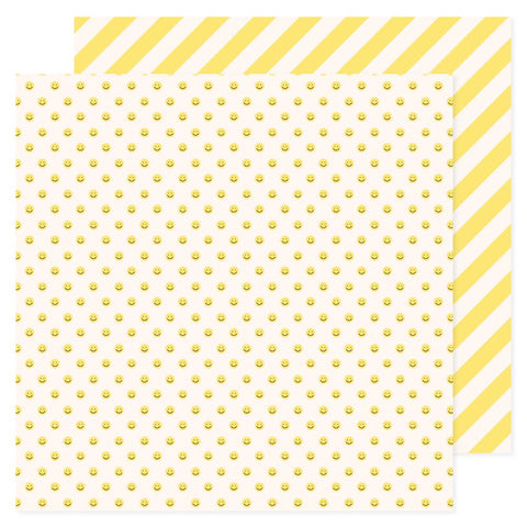 Pebbles 'All the Cake' smiley faces ds patterned paper