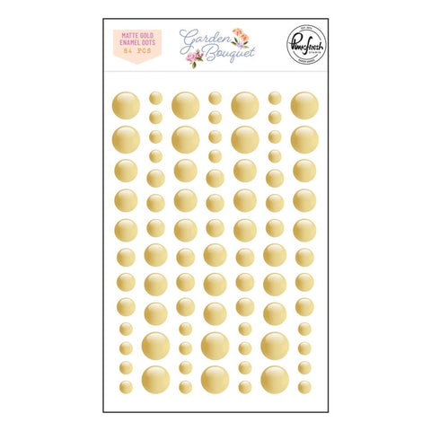 PinkFresh Studio 'Garden Bouquet' gold enamel dots