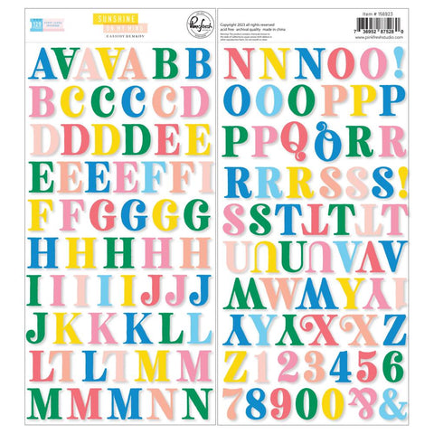 Pink Fresh Studio 'Sunshine on my Mind' puffy alphabet stickers