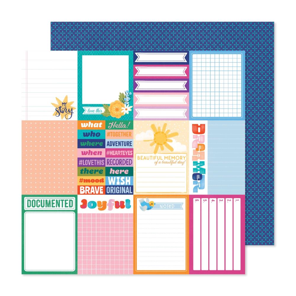 Shimelle 'Main Character Energy' highlighted script ds patterned paper