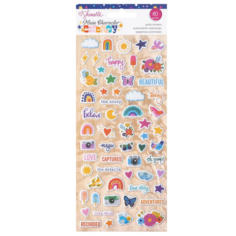 Shimelle 'Main Character Energy' mini puffy stickers