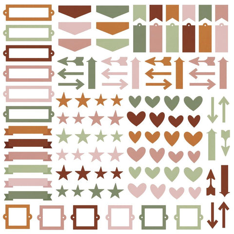 Simple Stories Color Vibe chipboard bits - boho (120 pieces)