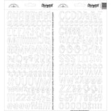 Doodlebug Abigail alphabet cardstock stickers (6 colours)
